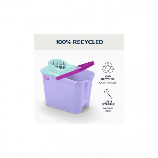 Cubo con escurridor 100% reciclado...