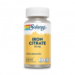 Iron 25mg 60 vcaps Solaray