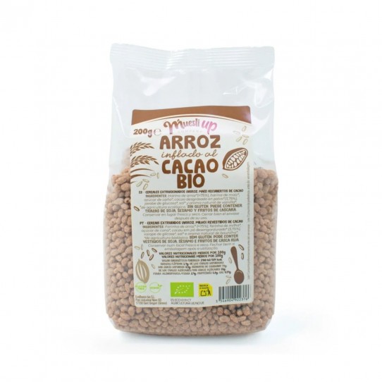 Arroz inflado con cacao sin gluten...