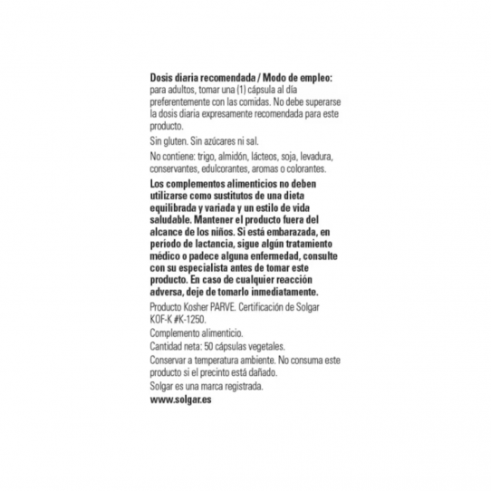 Acido alfa-lipoico 200mg 50 vcaps Solgar