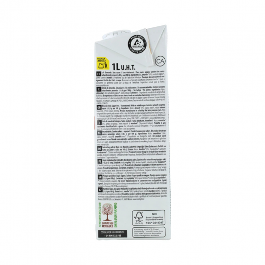 Bebida de almendra nature Sin Azucar Bio 6x1L Ecomil