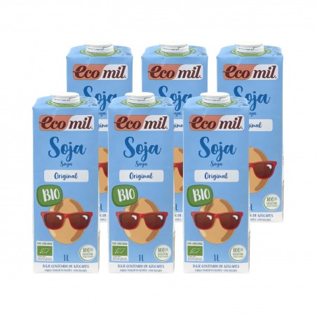 Bebida de soja con sirope de agave bio 6x1L Ecomil