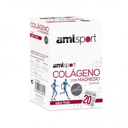 Colageno con magnesio sport + vit C fresa 20 sticks Ana Maria Lajusticia