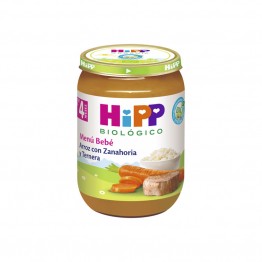 Potito de arroz con zanahoria y ternera Bio +4M 190g Hipp