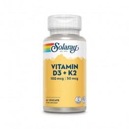 Vitamina D3 + K2 60vcaps Solaray