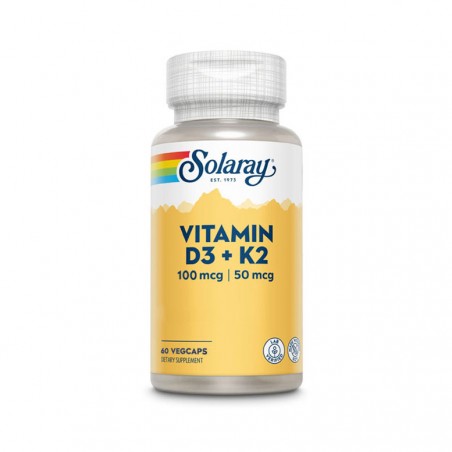 Vitamina D3 + K2 60vcaps Solaray