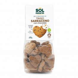 Corazones de trigo Sarraceno con chocolate y sirope maiz bio 250g Sol Natural