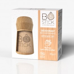 Desodorante de Leche de Almendras recargable - aplicador de madera con recambio 45g Bo Stick